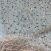 Heavy Beaded Lace Fabric with blue and silver sequence, cut dana and feathers from Demira Design House - Image 5